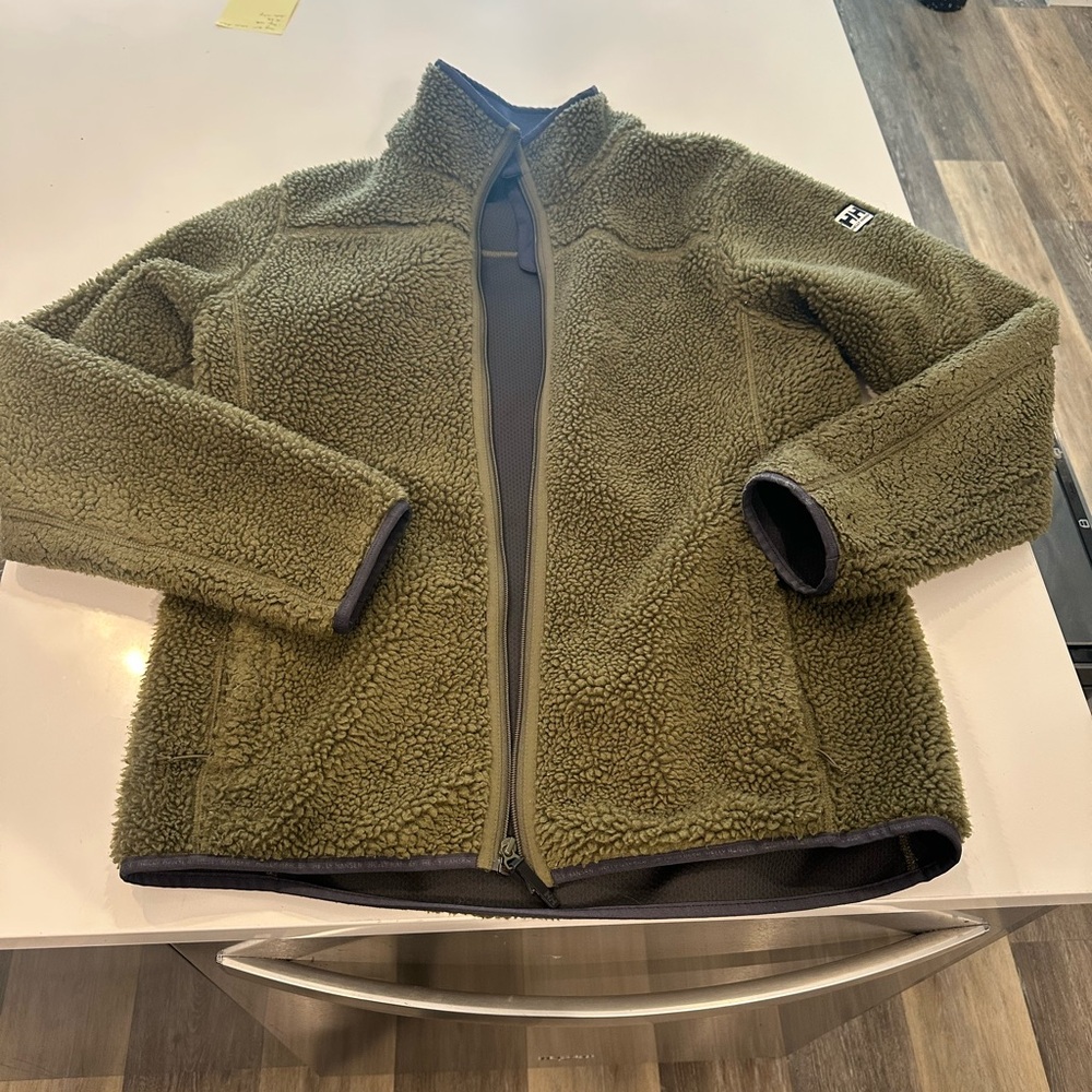 Helly Hansen Olive Green Fleece Jacket